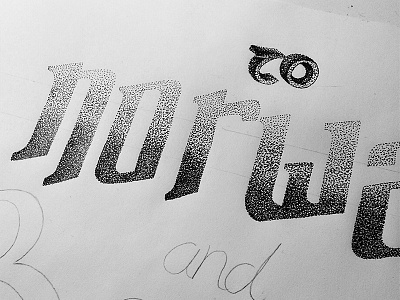 Norway type sketch 2 inking lettering sketch type wip