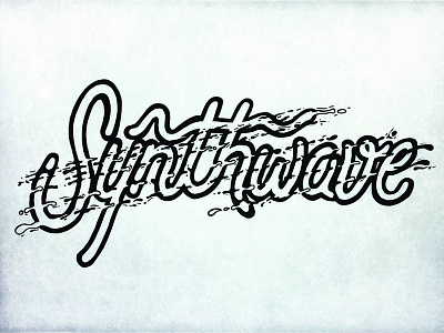 Synthwave Logo lettering logo type