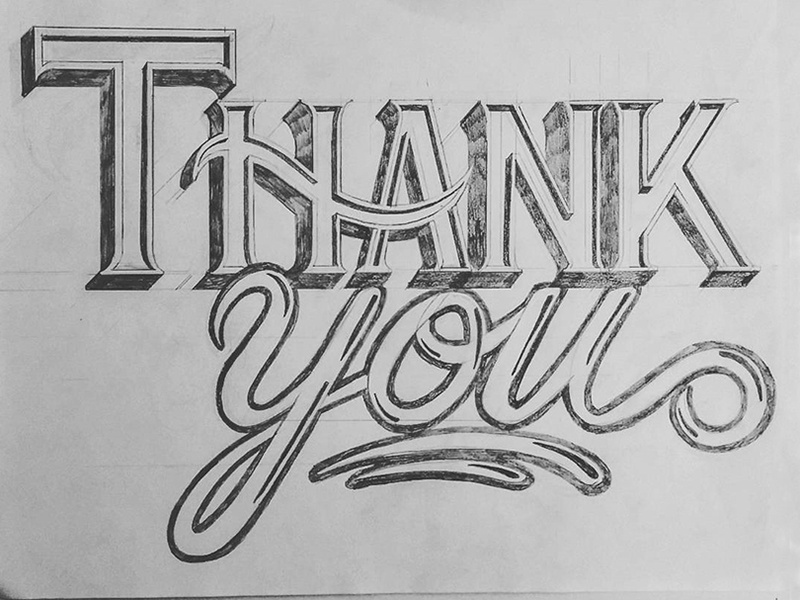 Thank You Sketch Card by Romain Clabaut on Dribbble