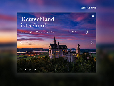 Daily UI #003 003 castle dailyui dailyuichallenge design deutschland europe germany graphic landing landingpage page travel ui userexperience userinterface ux