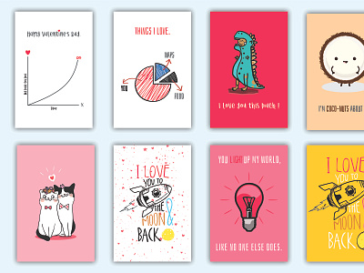 Love Cards Mockup card design design greeting cards illustration personalization valentines day