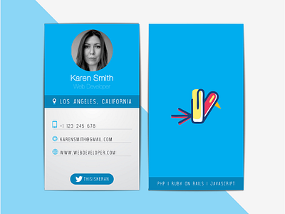 Web Developer’s Business Card. business card business card design creative illustration ui card web developer