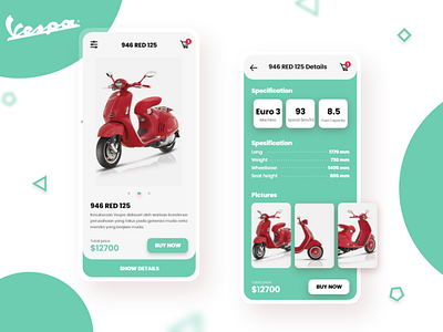 Vespa App Exploration app design branding clean ui dailyui mobile mobile app design mobile design mobile ui product design uidesign uiux vespa