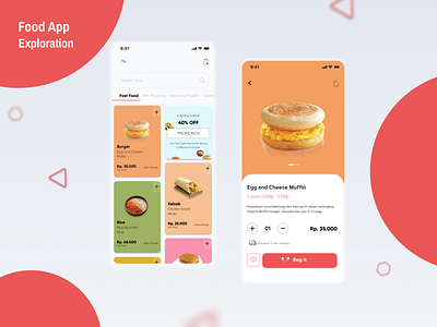 Food App Exploration app design clean ui dailyui figmadesign food mobile ui product design uidesign