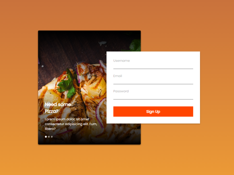 Registration form ui in html css by Amar Dahake on Dribbble