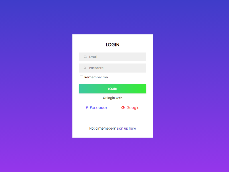 Login Form Design #4 HTML CSS by Amar Dahake on Dribbble