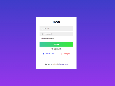 Login Form Design #4 HTML CSS