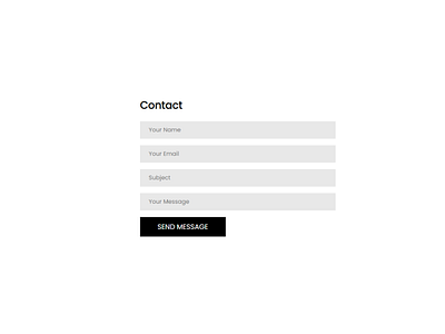 Contact us form in html css