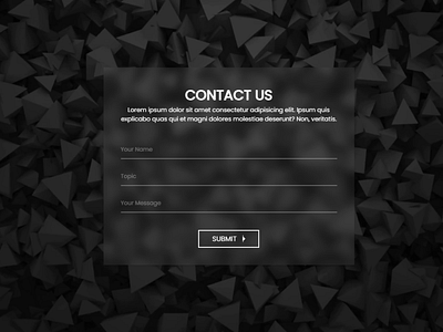 Contact us form in html css