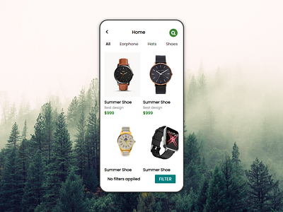 Shop app ui in HTML CSS