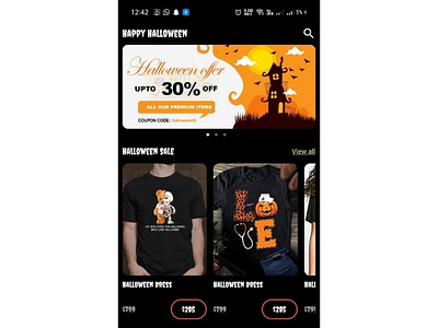 Halloween app ui in flutter 3d animation branding full stack developer graphic design logo motion graphics ui ux developer web design website design