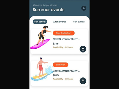 Surf app ui