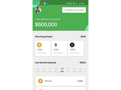 Crypto app ui