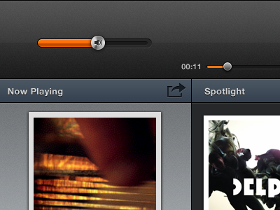 Groove for iPad UI app ios ipad music orange player ui volume