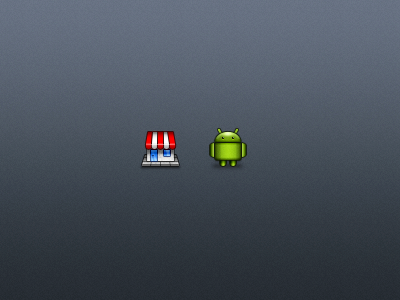 Shop and Droid icons