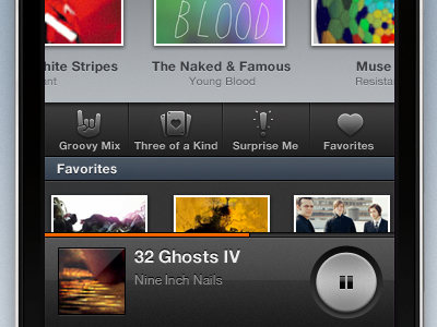 Groove for iPhone 2.0 app groove iphone music ui wip