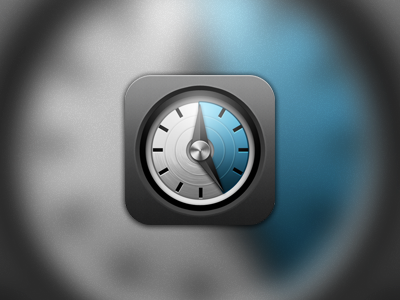 iOS Clock icon black blue clock grey icon ios ipad iphone
