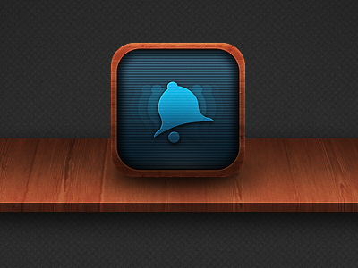 iOS icon WIP app blue brown grey icon ios iphone orange teasing texture website wip wood