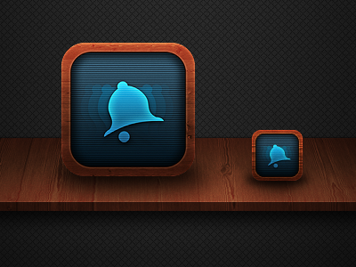 iOS icon WIP final app blue brown dring grey icon ios iphone orange teasing texture website wip wood
