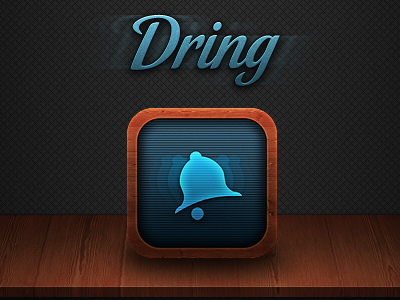 www.dringapp.com app dring icon ios iphone teasing texture web wood