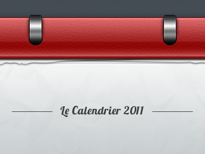 Le Calendrier 2011 binder calendar icon lobster lol font metal paper psd red