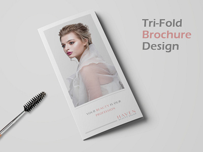 Tri-Fold Brochure Design for Beauty Salon brand branding brochure creative design graphic graphics layout laypot magazine marketing materials minimal paper print professional trifold vector