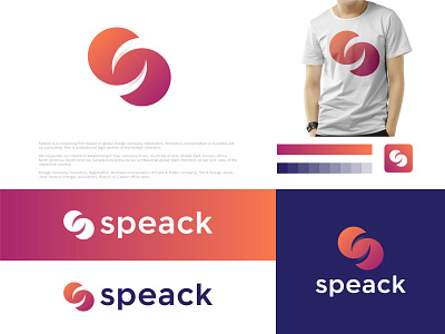 Speack Logo and Branding Design agency best logos brand branding business color consultant consulting logo corporate creative design gradient graphics icon idea logo logos modern professional professional logo