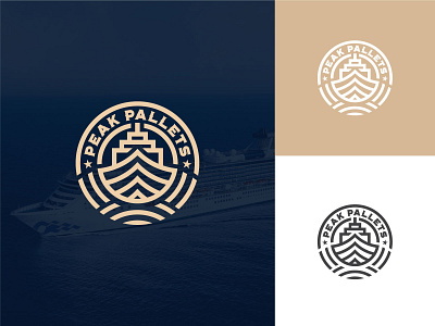 Peak Pallets Logo best logos brand branding clean creative design golden ratio graphics icon logo logos luxury logo minimal modern pattern design professional logo ship logo shipping logo stamp vintage logo