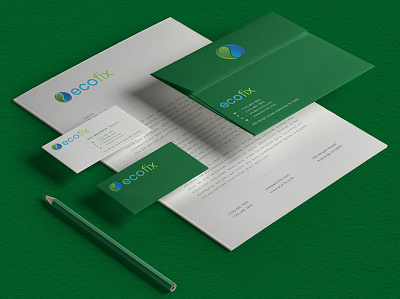 Eco-fix logo and Branding Design brand branding corporate creative design eco graphics icon logo logos modern logo professional professional logo