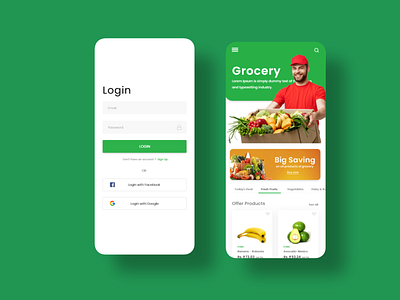 grocery Login & Home Page