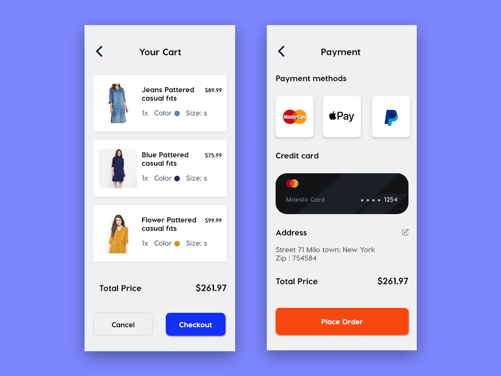 Shopping Cart UI Design by Rahul R Chandran on Dribbble