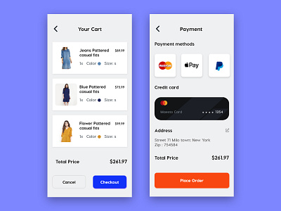 Shopping Cart UI Design app appdesign design ui uidesign ux uxdesign