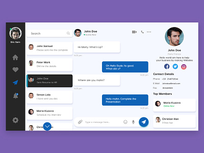 Chat Dashboard UI Design app appdesign chat app chatpage dashboard design interaction ui uidesign ux uxdesign web