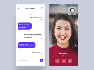 Video call Messenger ui design app appdesign design interaction ui uidesign ux uxdesign videocall