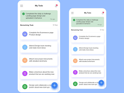 To Do list app ui design