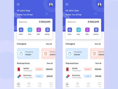 Wallet App UI Design app appdesign design interaction ui uidesign uiinspiration ux uxdesign