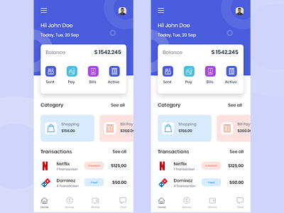 Wallet App UI Design