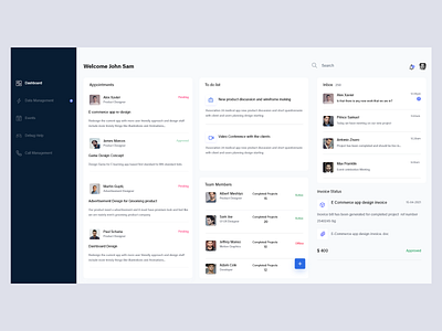 Project Management Dashboard Design