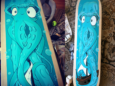 Octy Skateboard ltd art gallery octopus skateboard tentacles show