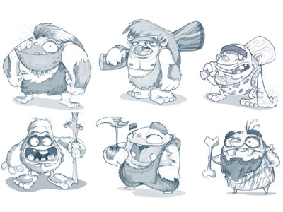 Cavemen Dribb cavemen concept art ideas sketch