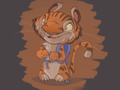 12 Dribb character design cub doodle school tiger sketch a day sketch dailies tiger