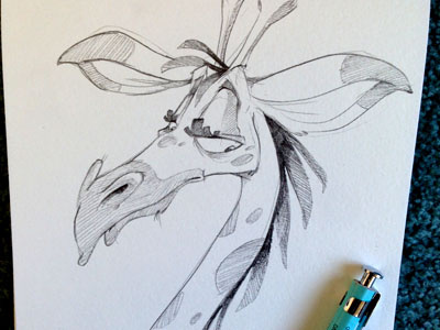Giraffe Dribb character design doodle giraffe sketch a day sketch dailies