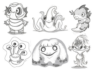 Dribble Monster rejects concepts monster rejected