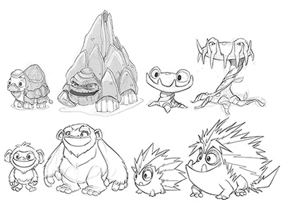 Dribble Monsters concepts for game! monster monsters new tiny