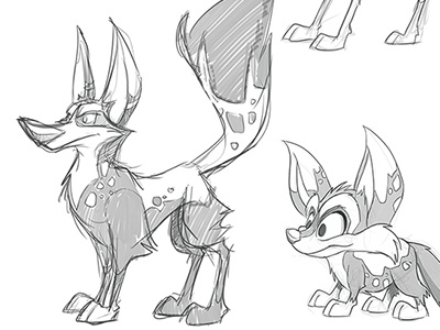 Dribble Fox character design