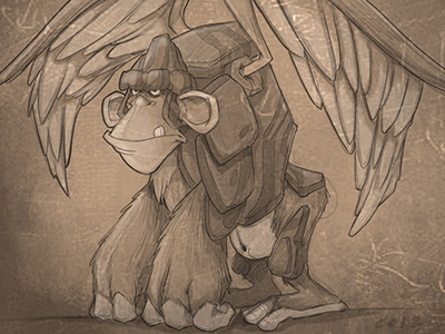 Dribble Monkeyfly character design