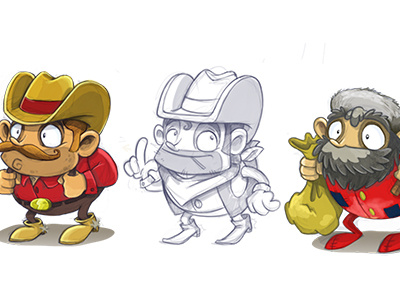 Cowboy Dribb concept art cowboys