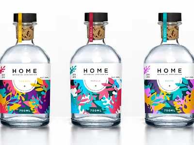 HOME African Botanical Gin Design branding gin graphic design illustration illustrator packaging packaging design