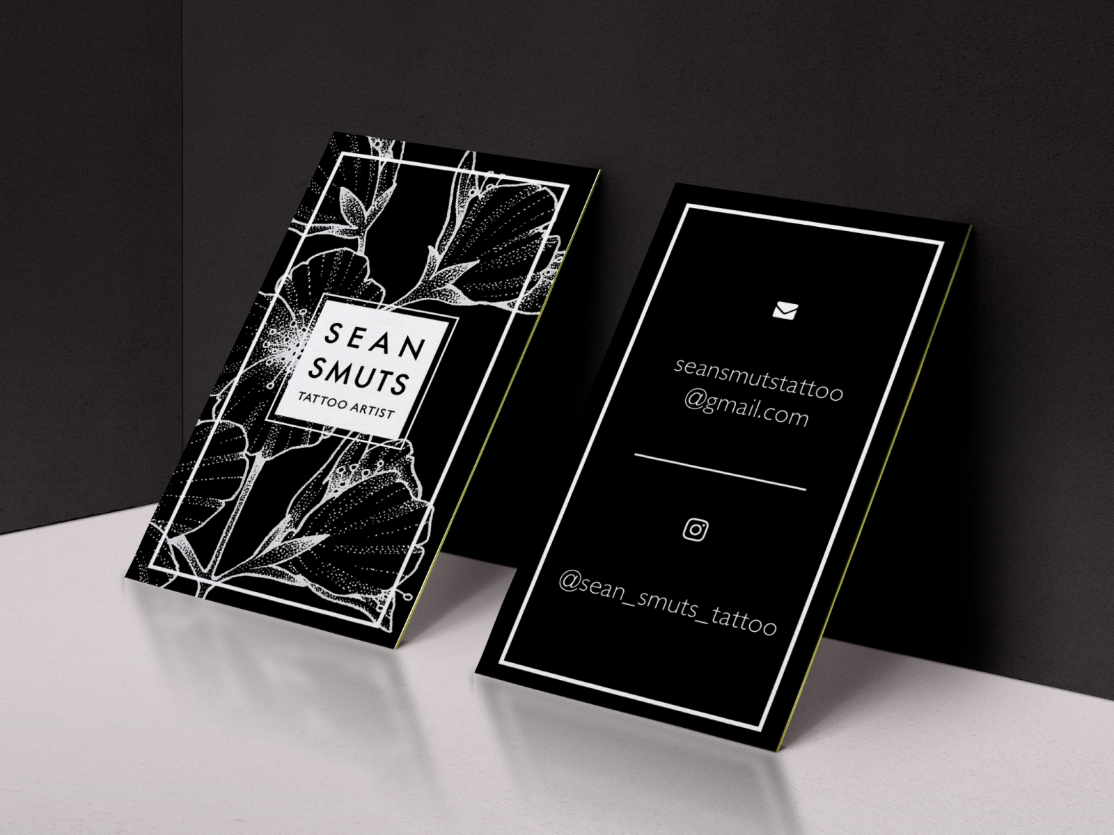 Tatto Artist BusinessCards By Carolyn Taylor On Dribbble   Sean Cards Blackbehance 4x 