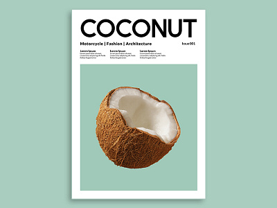 Coconut Editorial Template clean coconut design editorial fashion green magazine pantone